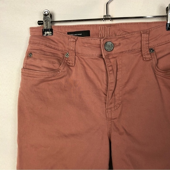 Kut from the Kloth Carlo Ankle Skinny Mauve Raw Hem Skinny Jeans 6 - Picture 4 of 5